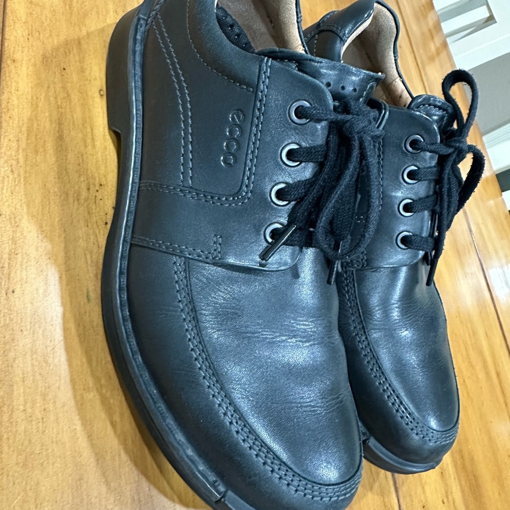 Ecco Black Leather Oxfords Excellent Preowned Condition Sz 10 US 43 EU - Picture 12 of 12